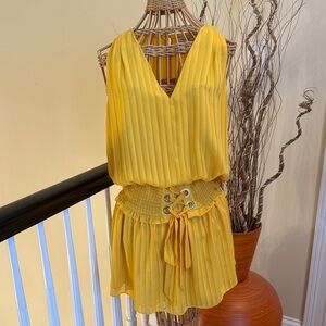 Ramy Brook New York yellow silk dress
